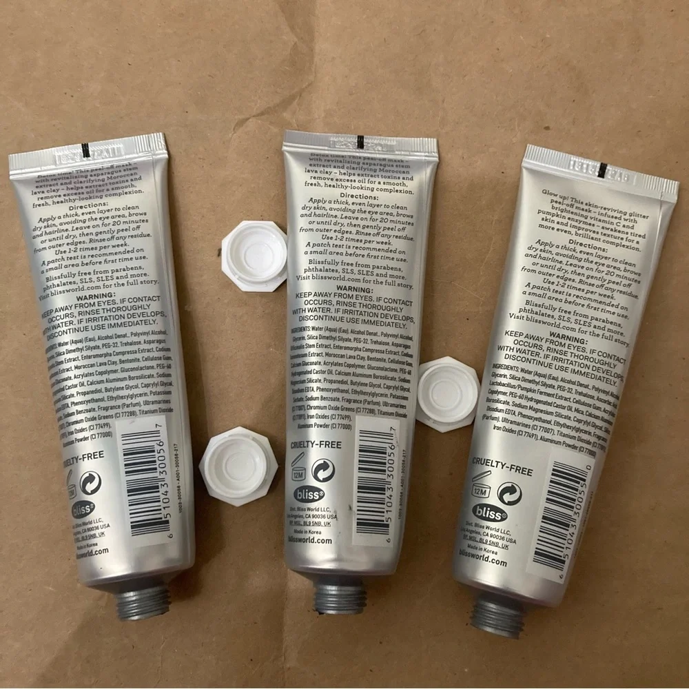 3 x bliss mask